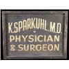 Image 1 : Double sided, doctors trade sign...K. Sparkuhl M.D.