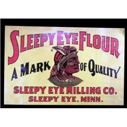 Sleepy Eye Flour, cardboard sign  14 x 22 