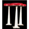 Image 1 : Set of 3, Soda Fountain stools porcelain base