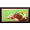 Image 1 : Horse print nice oak frame and 21 x 40