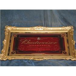 Budweiser, Millenium Saloon Mirror, red and gold