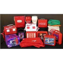 1 lot of 17, Coca-Cola coolers and lunch boxes