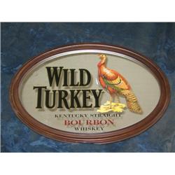 Wild Turkey oval bar mirror