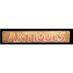 Antiques wooden sign 11 H x 62 L