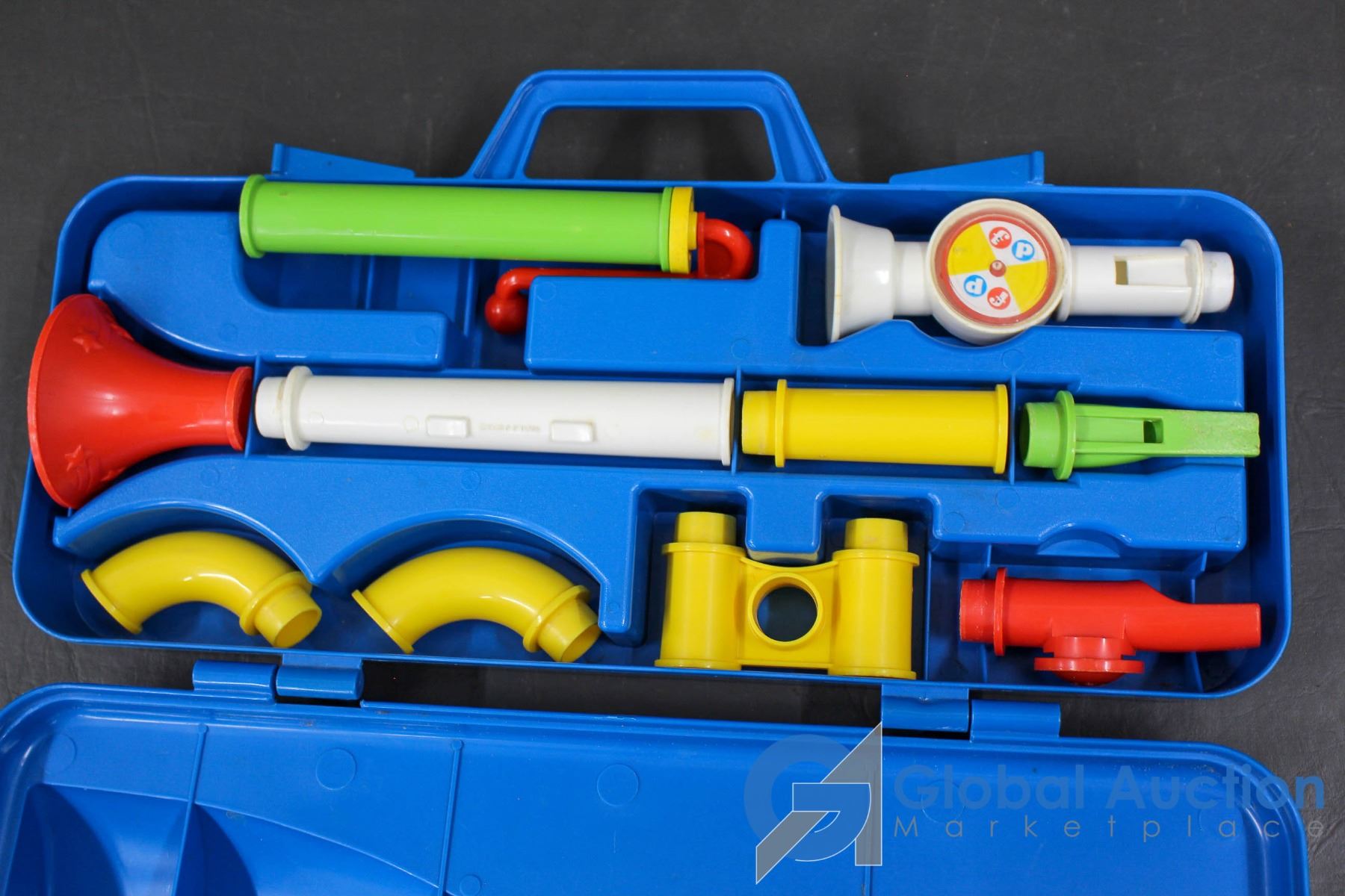 Vintage FisherPrice Toy Trumpet w/ Case