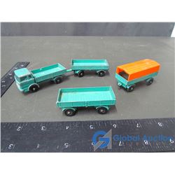 Matchbox by Lesney Truck & 3 Trailers w/ Narrow Tires
