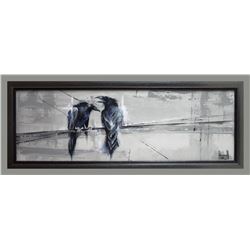 Patse Hansen, "The Corvid Twins," painting