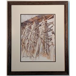 Diana Brady, "Trestle Mania" watercolor painting, 10" x 14"
