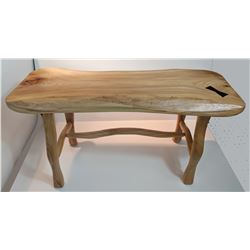 Felton and Ferguson, "Bench," handcarved bench, 32" l x 16" h x 10" d