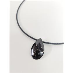 Carol Woolsey,  "Sterling Silver Necklace with inlaid Gold," Necklace