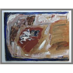 Bill Stockton, "Untitled," cattle marker on cardboard
