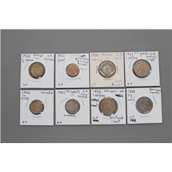 5 Assorted coins