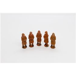 Soldiers in Brown Winter Coats