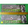 Image 2 : LOT OF 2 SMALL TIN SIGNS (I DIDN'T CLIMB TO THE TOP OF THE FOOD CHAIN TO BECOME A VEGITARIAN) *10.5"