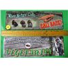 Image 1 : LOT OF 2 SMALL TIN SIGNS (I DIDN'T CLIMB TO THE TOP OF THE FOOD CHAIN TO BECOME A VEGITARIAN & WHEN 