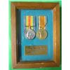 Image 1 : SET OF MEDALS IN FRAME (PRIVATE #721114 CLAUDE LAWRENCE MACFIE) *THE WINNIPEG GRENADIERS 78TH BATTAL