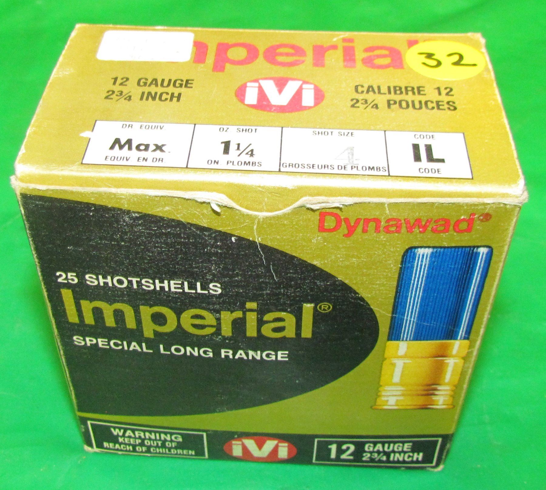 FULL BOX OF 12 GAUGE SHOTGUN SHELLS ( 2 3/4 INCH, MAX, 1 1/4 OZ SHOT ...