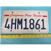 Image 1 : CALIFORNIA R.V. LICENSE PLATE