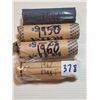 Image 1 : 4 FULL ROLLS OF FIVE CENT COINS (1940, 50, 60, 67)