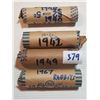 Image 1 : 4 FULL ROLLS OF FIVE CENT COINS (1940, 42, 49, 67)