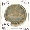 Image 1 : ONE DOLLAR COIN (CANADA) *1952* (SILVER)