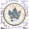 Image 1 : FIVE DOLLAR COIN (CANADA) *2017* (1 OZ 99.99 FINE SILVER) *MAPLE LEAF*