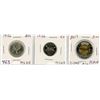 Image 1 : LOT OF 3 CANADIAN COINS (1956-5 CENT, TWENTY FIVE CENT, 2019 TWO DOLLAR COIN)