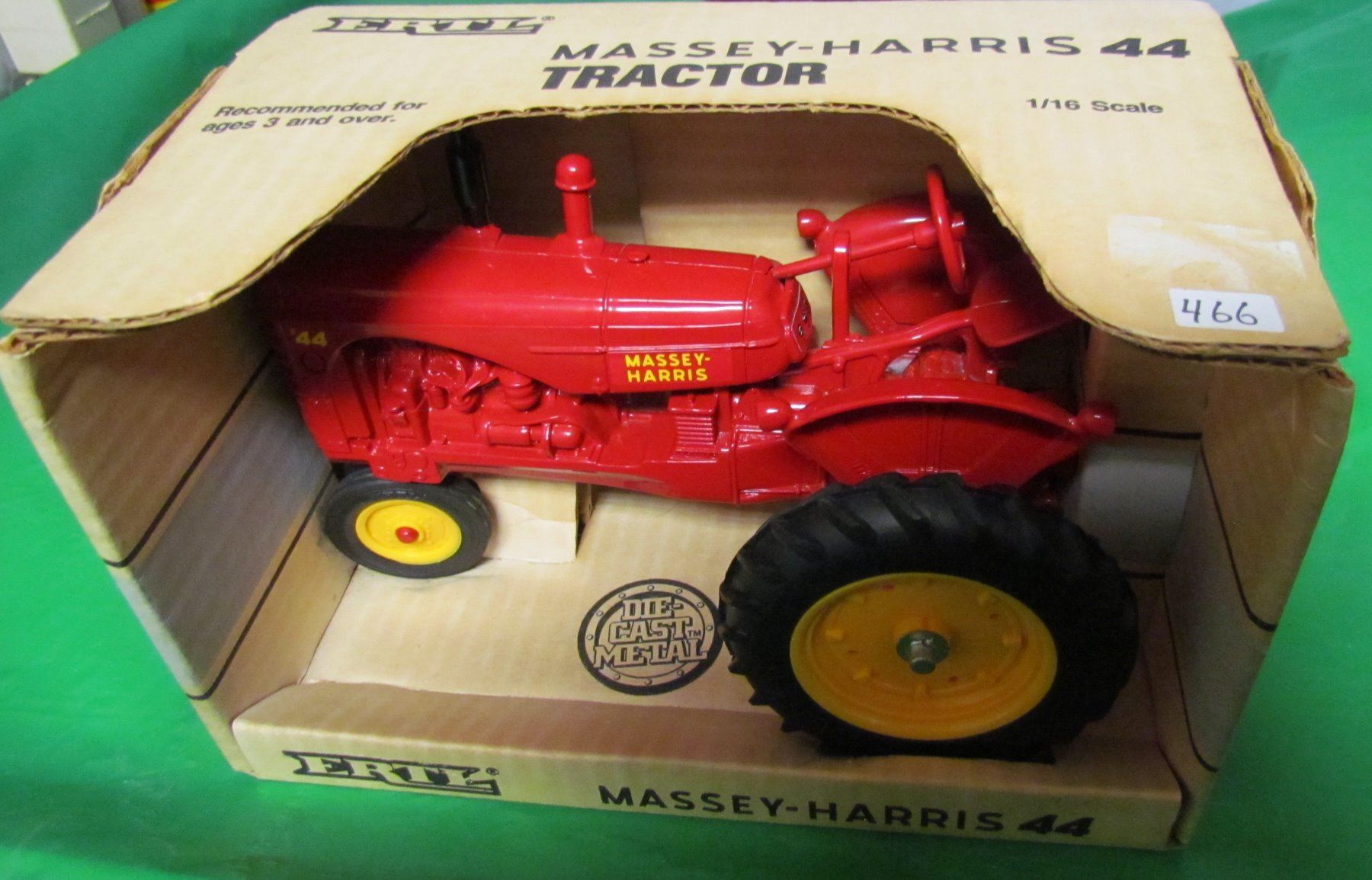 DIE CAST MASSEY HARRIS 44 TRACTOR ERTL 1 16 SCALE RUBBER TIRES die-cast-massey-harris-44-tractor-ertl-1-16-scale-rubber-tires