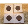 Image 1 : 4 LARGE 1 CENT COINS (1858, 07, 59, 76)