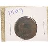 Image 5 : 4 LARGE 1 CENT COINS (1858, 07, 59, 76)