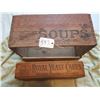 Image 1 : LOT OF 2 CRATES (ANTIQUE) *CAMPBELL SOUP CRATE AND ROYAL YEAST CRATE*