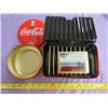 Image 2 : LOT OF 2 COKE TINS (1 HAS METAL COLLECTOR CARDS)