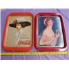 Image 1 : LOT OF 2 COKE TRAYS (DRINK DELICIOUS & A LADY)