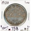 Image 1 : ONE DOLLAR COIN (CANADA) *1938* (SILVER)