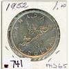 Image 1 : ONE DOLLAR COIN (CANADA) *1952* (SILVER)