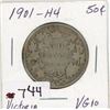 Image 1 : FIFTY CENT COIN (CANADA) *1901* (SILVER)