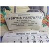 Image 2 : RYBRYNA HARDWARE 1967 ADVERTISING CALENDAR