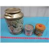 Image 1 : LOT OF ASSORTED TINS (AUNT JEMIMA, NORTHERN BLOSSOMS HONEY, ETC.)