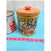 Image 2 : LOT OF ASSORTED TINS (AUNT JEMIMA, NORTHERN BLOSSOMS HONEY, ETC.)