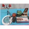 Image 3 : LOT OF ASSORTED ITEMS INCLUDING CANDLE HOLDER, POCKET FISHERMAN SPIN CASTING OUTFIT, ETC.