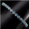 Image 1 : Natural  Aaa Neon Blue Apatite Bracelet