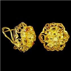 NATURAL AAA ORANGISH YELLOW CITRINE Earrings