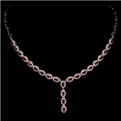 Stunning Oval Red Ruby 103.63 Cts Necklace