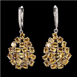 Natural Top Rich Yellow Citrine Earrings