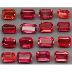Natural Imperial Red Sapphire 20Pcs/3.81Ct.