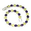Image 1 : Natural Purple Amethyst Peridot 88.46 Cts Bracelet