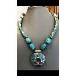 Tibet Natural Stone Tribal Queen Royal Necklace