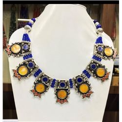 Tibet Natural Stone Tribal Queen Royal Necklace
