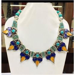 Tibet Hand Made Turquoise & Lapis Lazuli Necklace