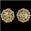 Image 1 : NATURAL AAA GREEN PERIDOT FLOWER 24x23 MM  EARRING